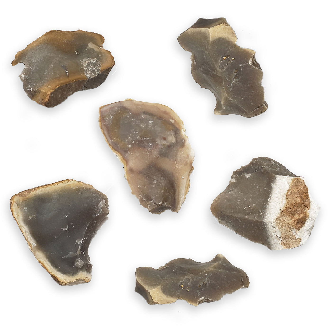 Natural Flint / Chert Stones for Primitive Fire Making - 1/2 lb (5-8 pcs)