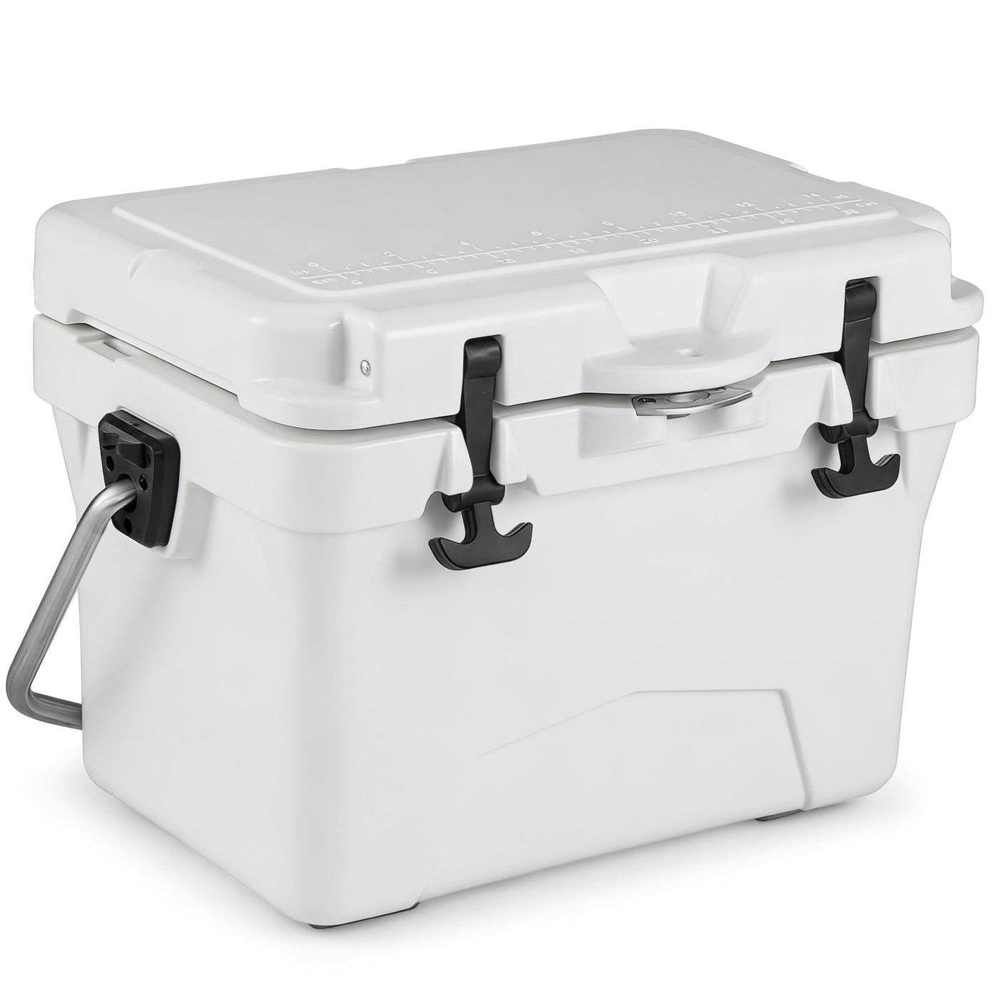 20 Quart Portable Hard Cooler with Built-in Ruler and Bottle