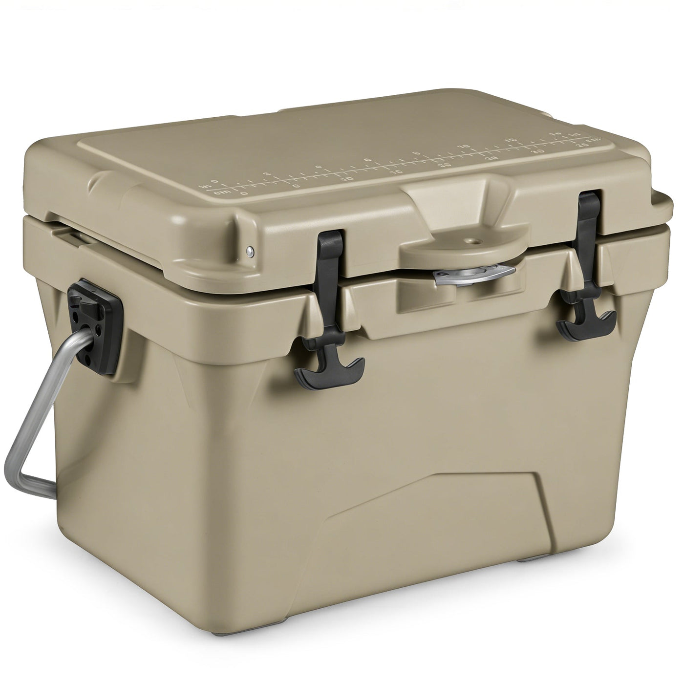 20 Quart Portable Hard Cooler with Built-in Ruler and Bottle