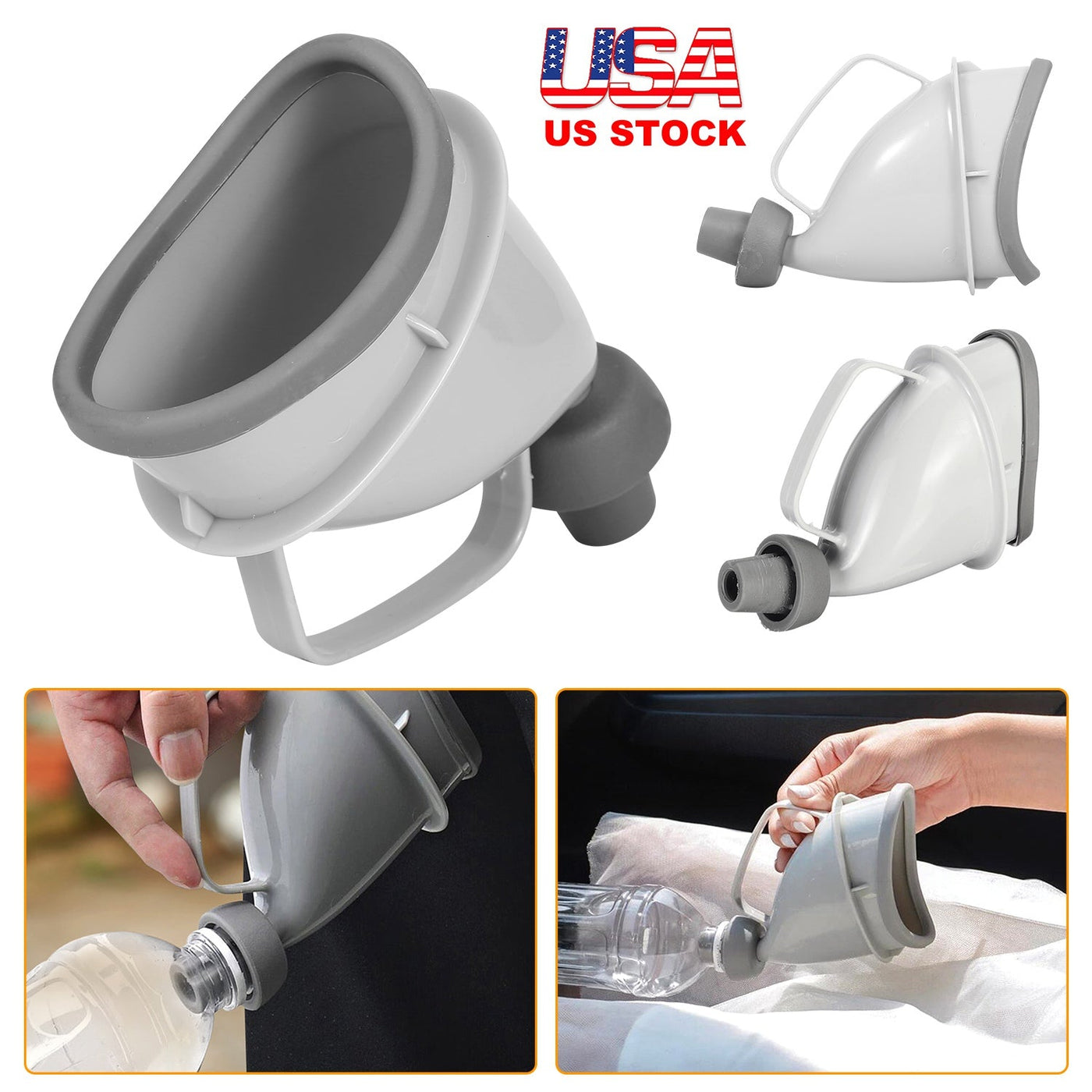 Unisex Potty Pee Funnel Adult Emergency Urinal Device Portable Male Female Toilet For Car Camping Travel Outdoor