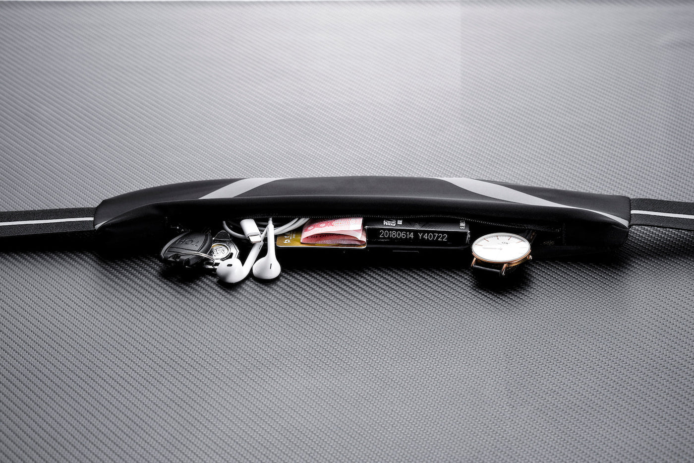 JupiterGear Water-Resistant Sport Waist Pack Running Belt with Reflective Strip