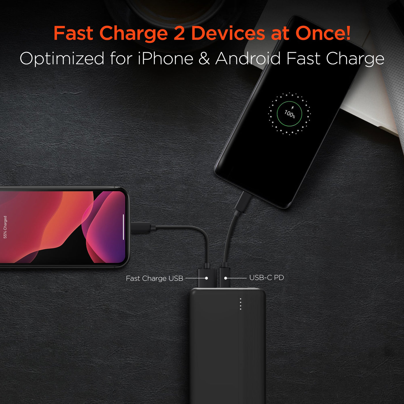 HyperGear 20000mAh 20W PD + USB Power Bank