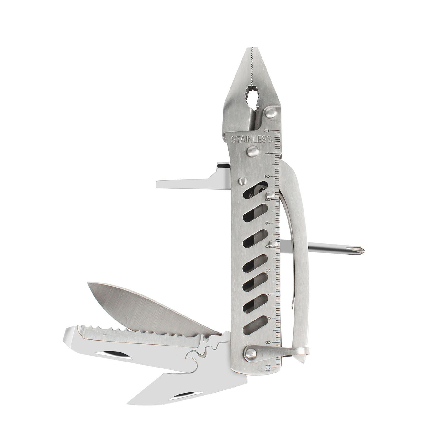 13-in-1 Multi Tool, 15-in-1 Pocket Knife, and Flashlight