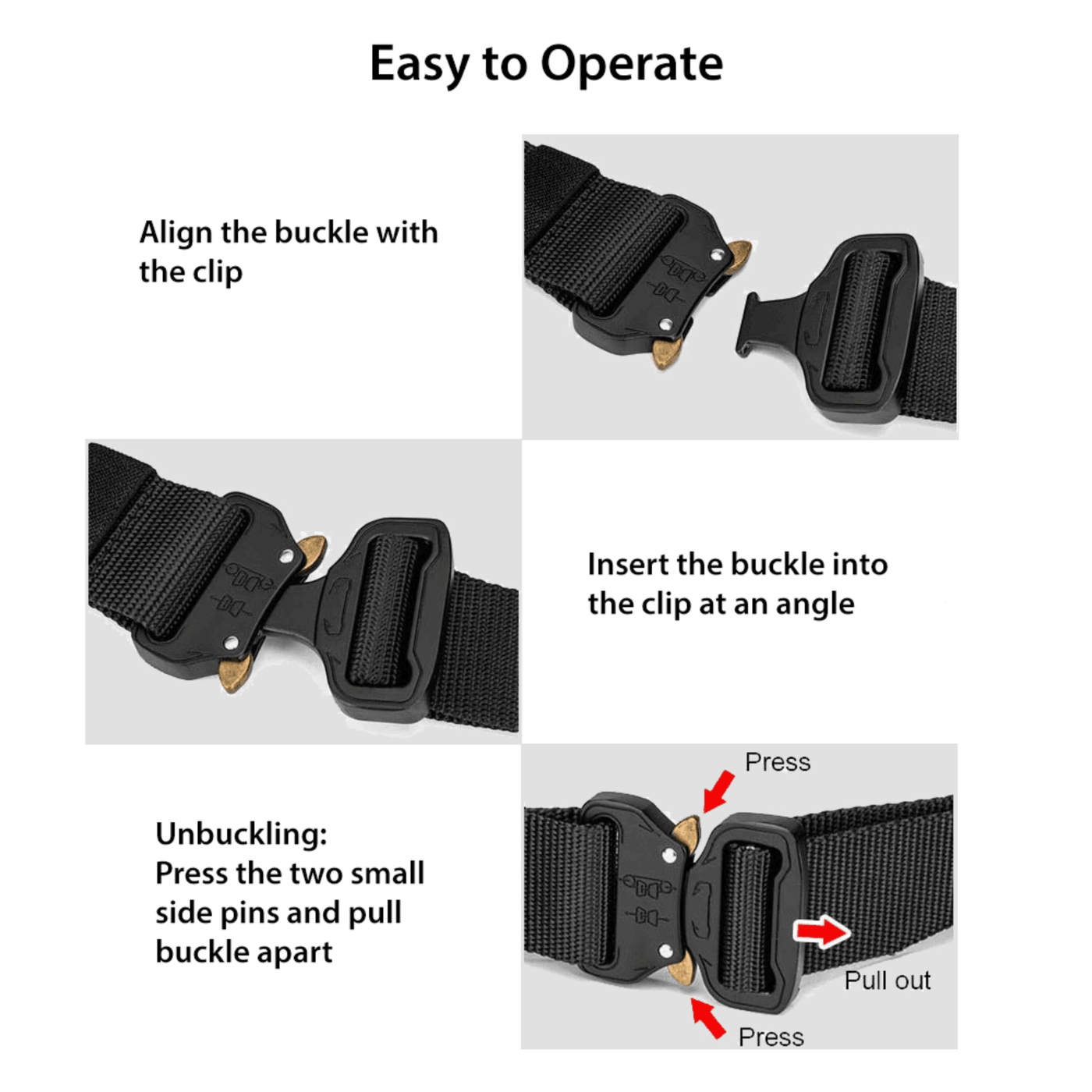 XGear Tactical Mens Tactical Belt Riggers Style with Buckle