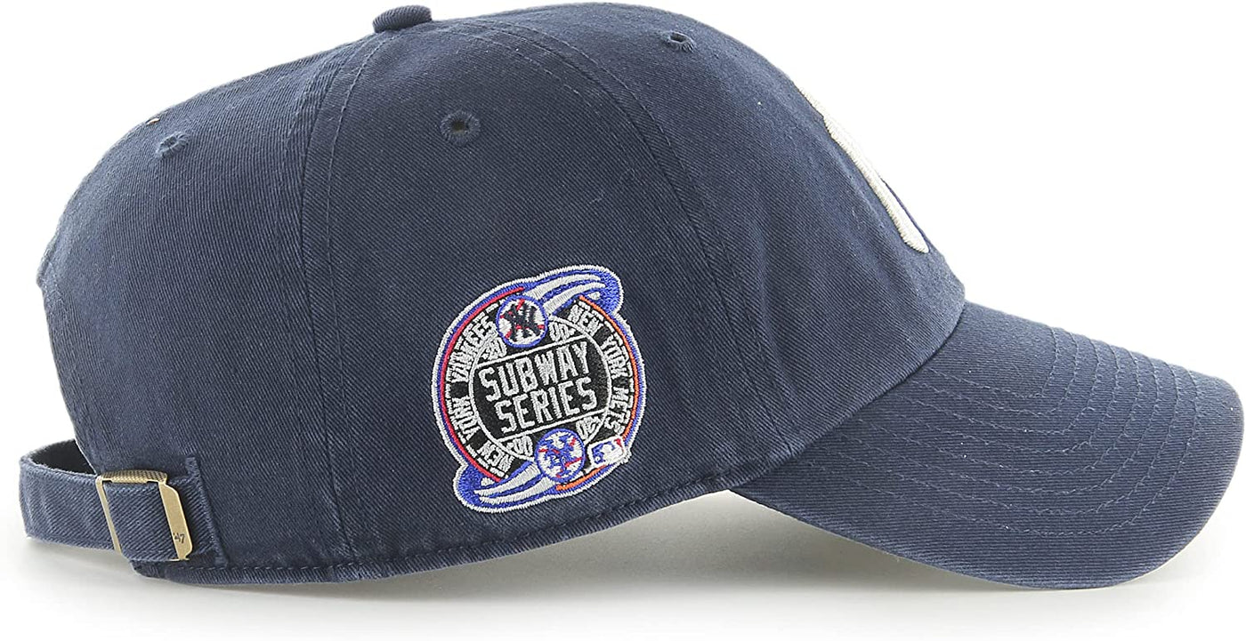 47 Brand New York Yankees 2000 Subway Series Side Patch Double Under Clean Up Adjustable Hat