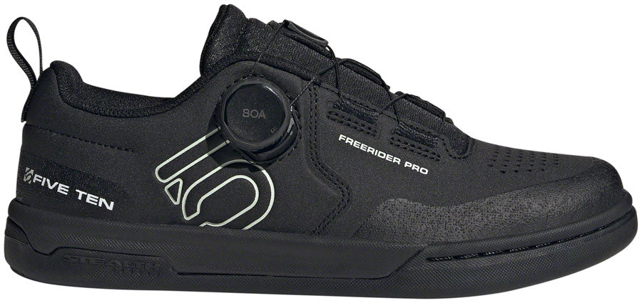 Five Ten Freerider Pro BOA Flat Shoes - Women's  Core BLK/Linen Green/FTWR White 9.5