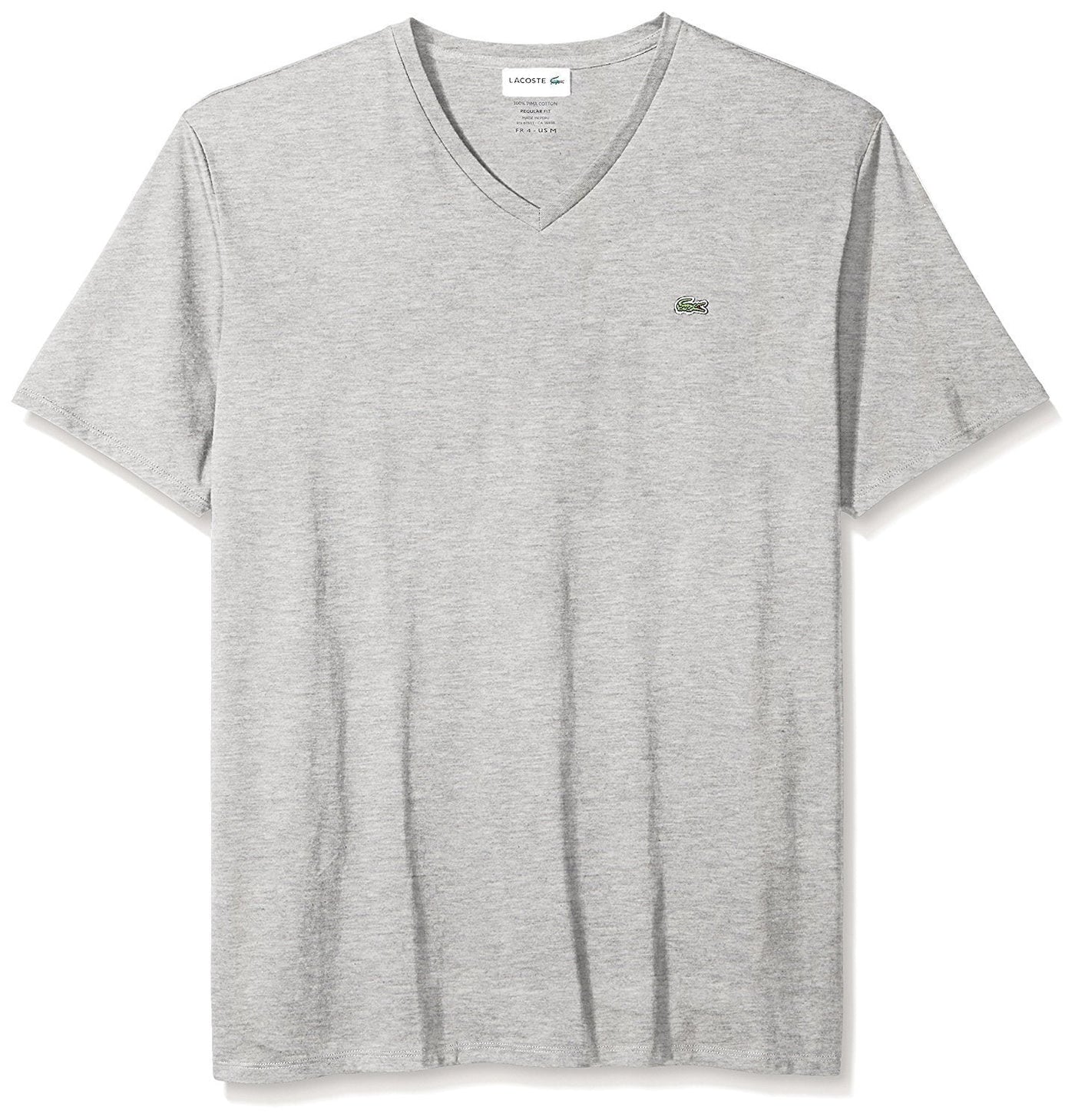 Lacoste Men's Short Sleeve V-Neck Pima Jersey T-Shirt