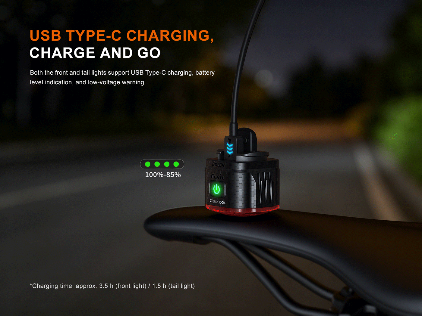 Fenix BC28R Smart Head & Tail Bike Light Combo