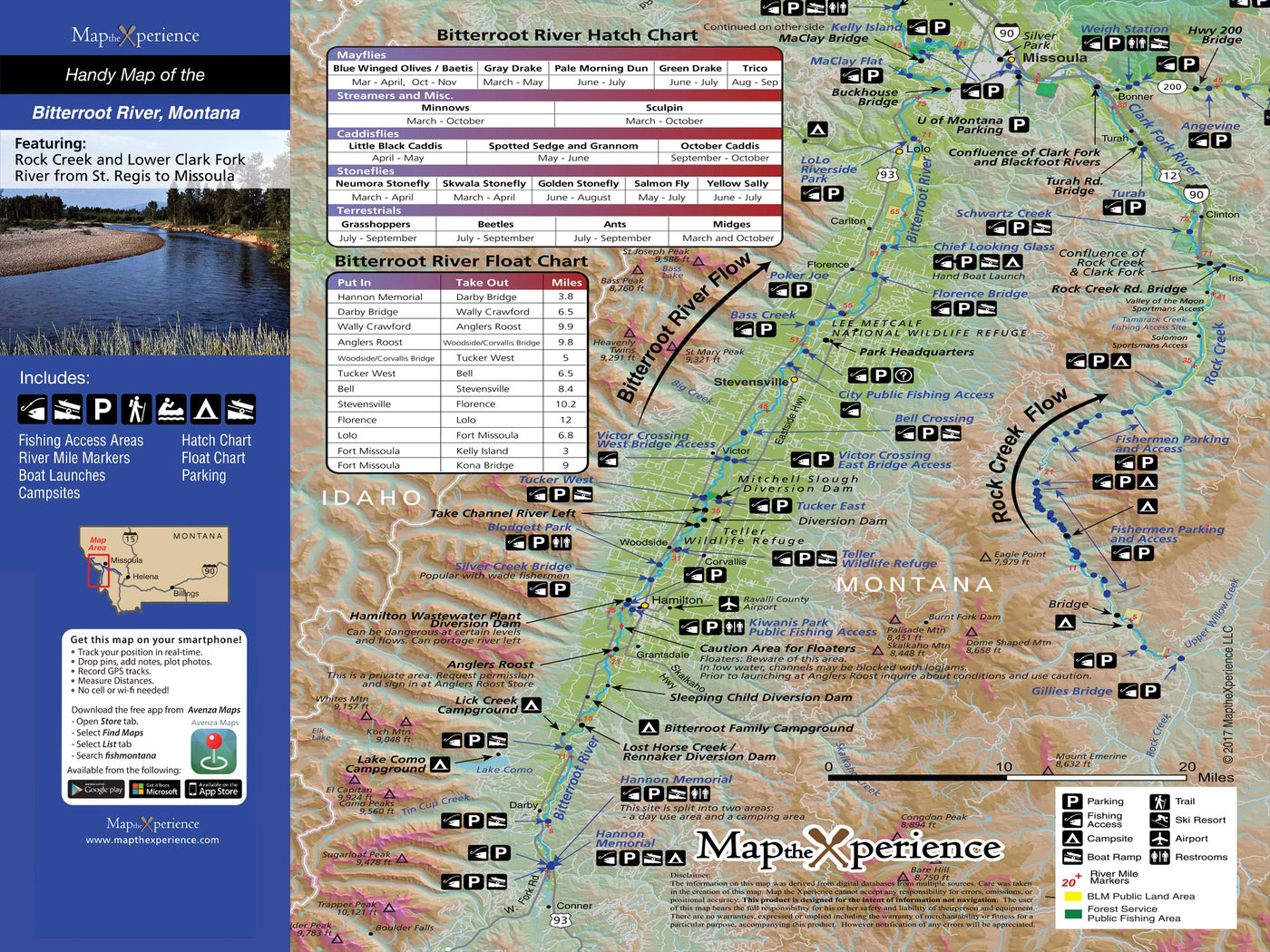 Bitterroot River Montana Fly Fishing Map | Public Access Guide