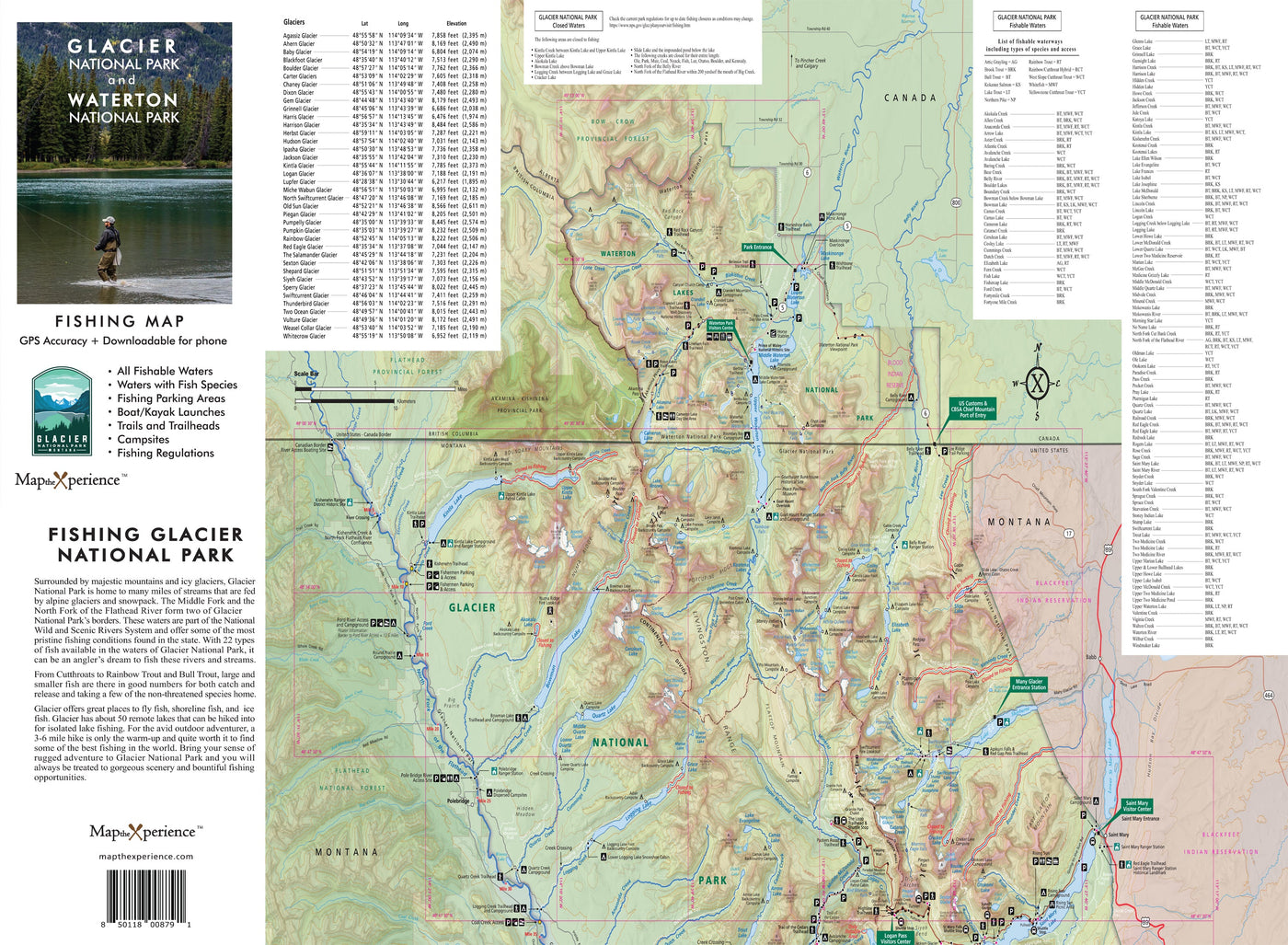 Glacier National Park Fishing Map | Access Guide