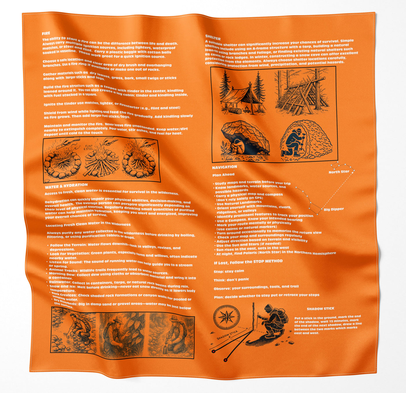 Survival Microfiber Cloth Bandana