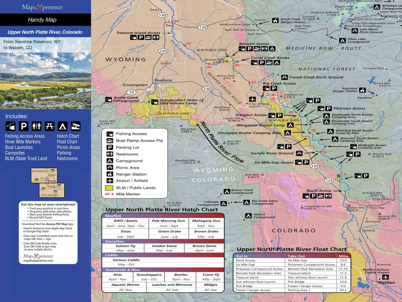 Upper North Platte River Wyoming Fly Fishing Map | Public Access Guide