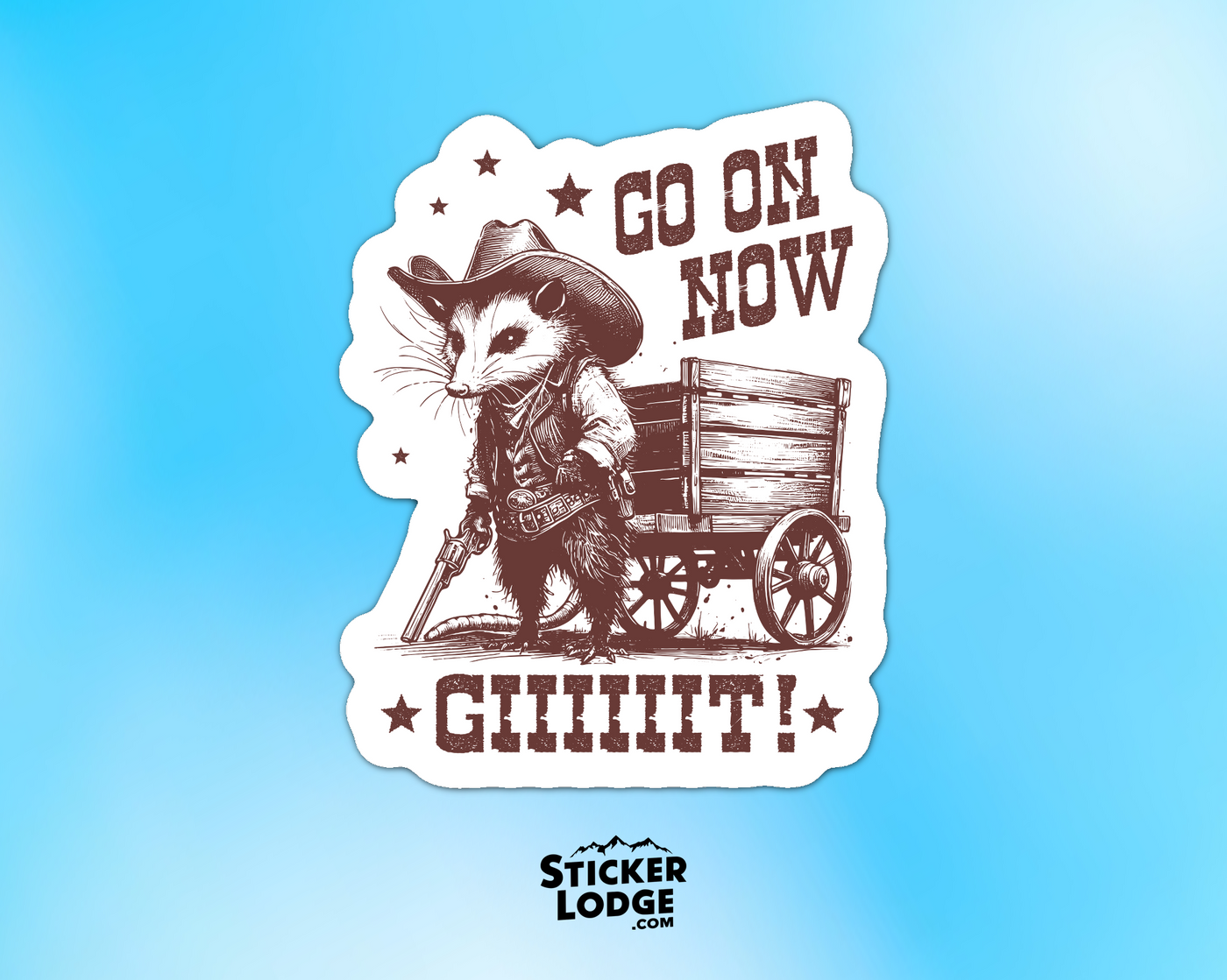 Go On Now Giiiiiit Vinyl Sticker