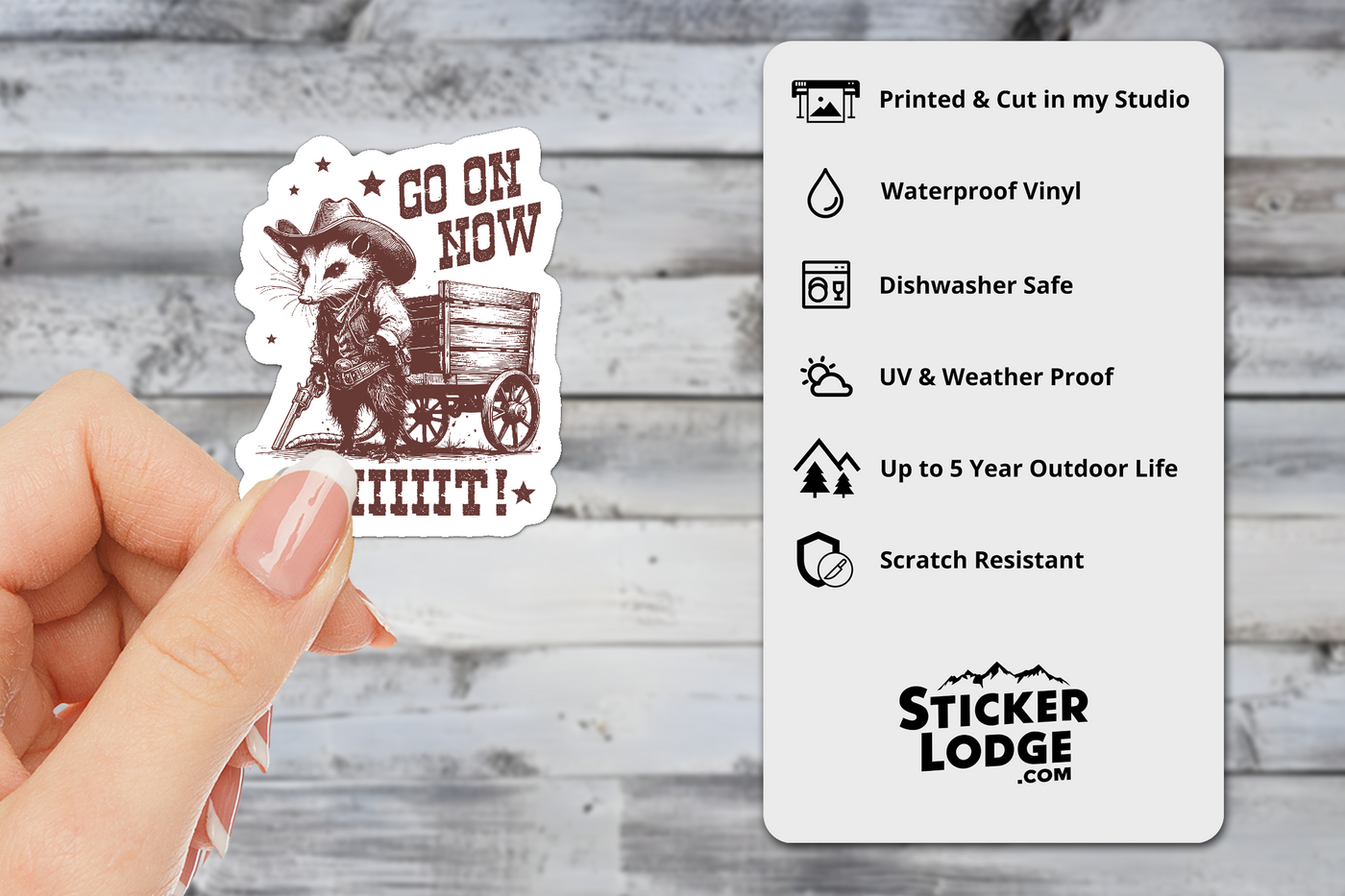 Go On Now Giiiiiit Vinyl Sticker