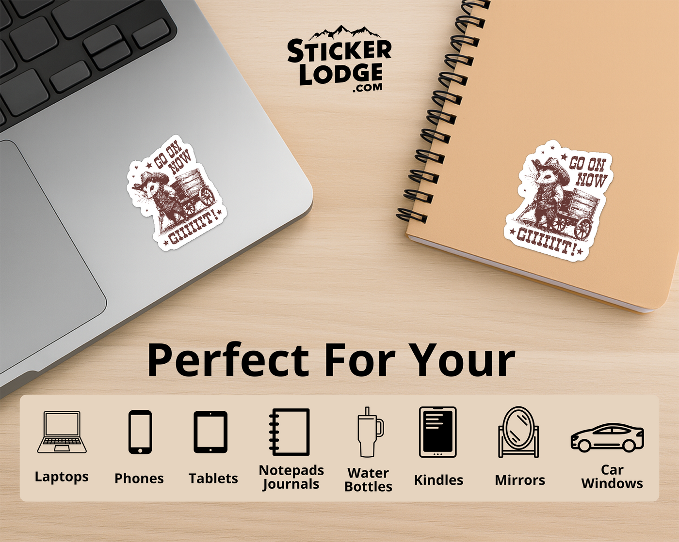 Go On Now Giiiiiit Vinyl Sticker