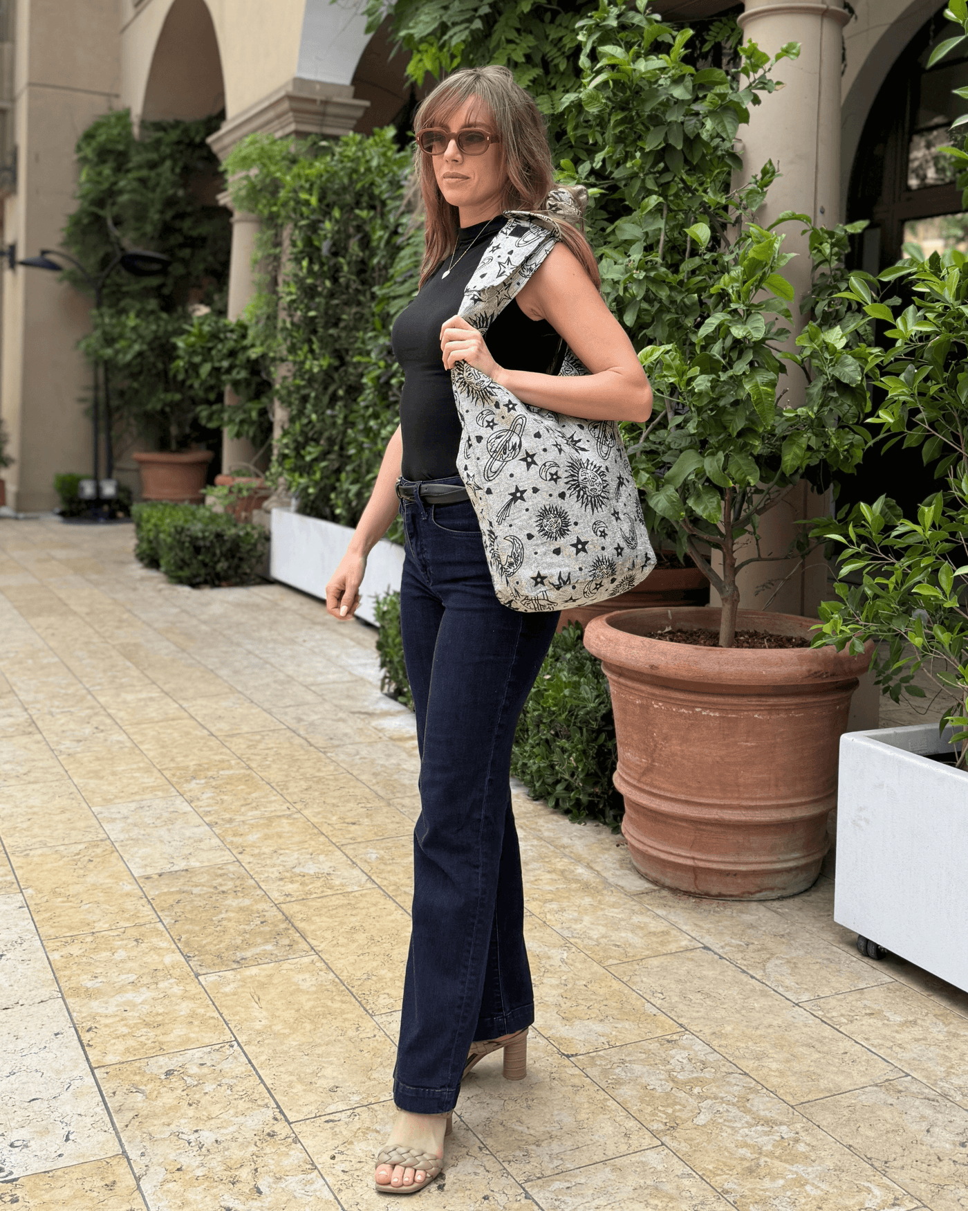 Kathmandu Collection Celestial Print Hobo Bag