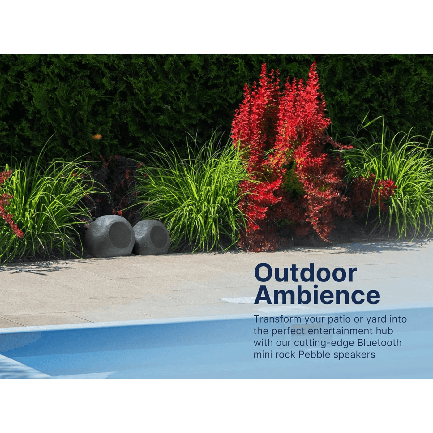 Emerson 1-Pair Mini Pebbles Duo Bluetooth Outdoor Speakers