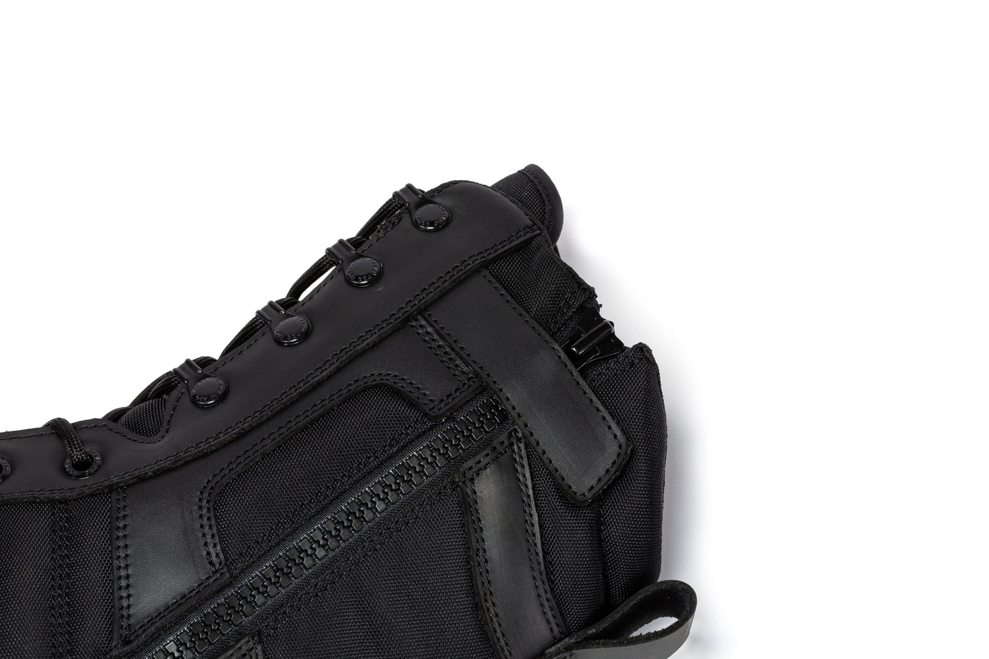 Botas Pro Black Men's 8 inch Side Zipper Rubber Sole Tactical Boots BMP110BK