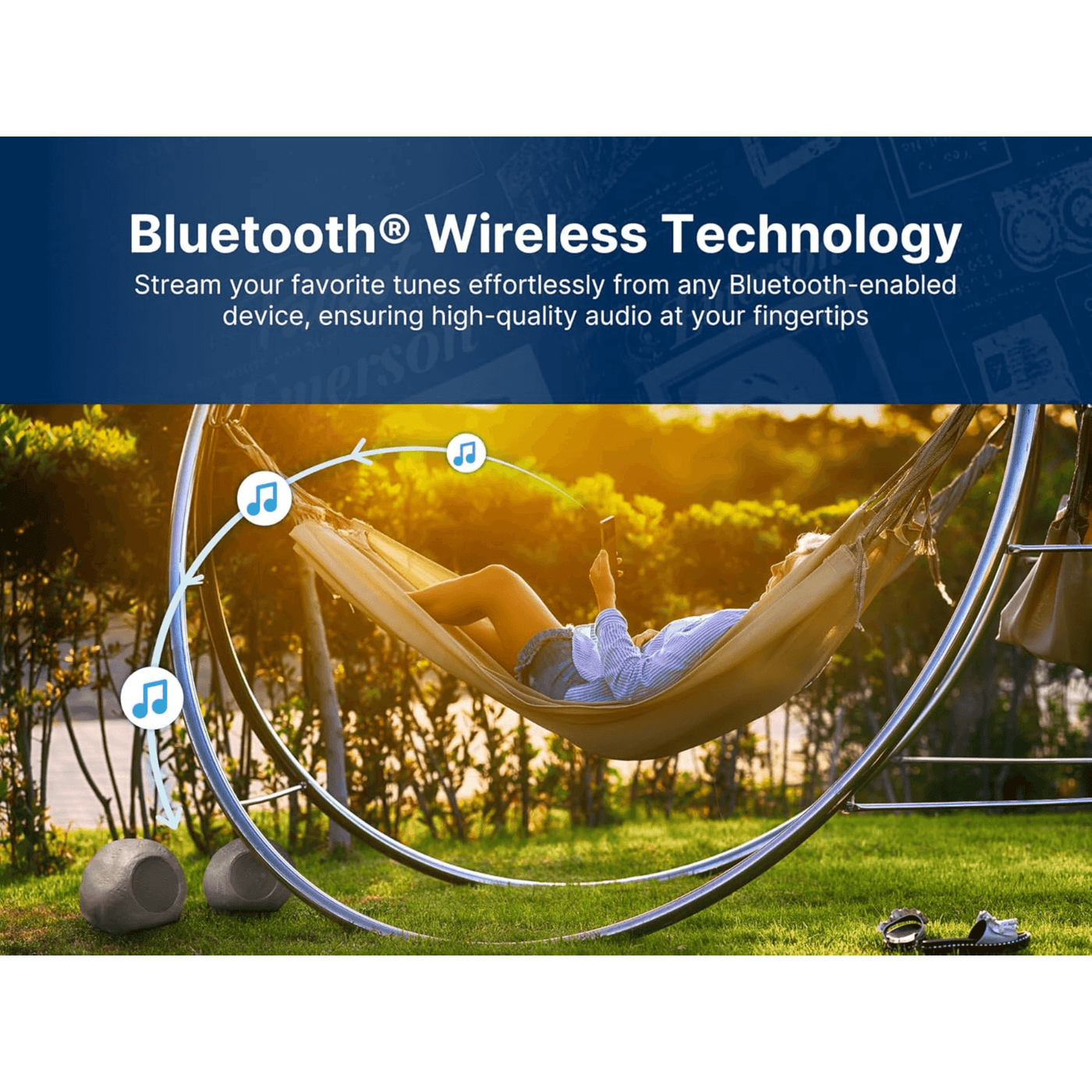 Emerson 1-Pair Mini Pebbles Duo Bluetooth Outdoor Speakers