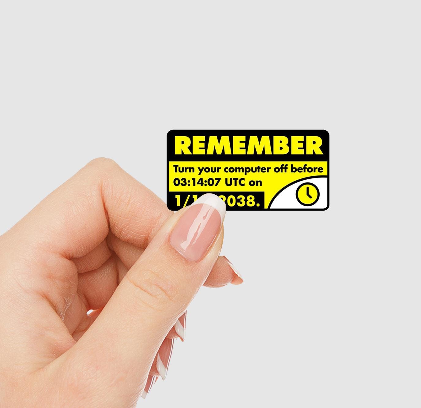 Turn Off Your Computer 2038 Vinyl Sticker