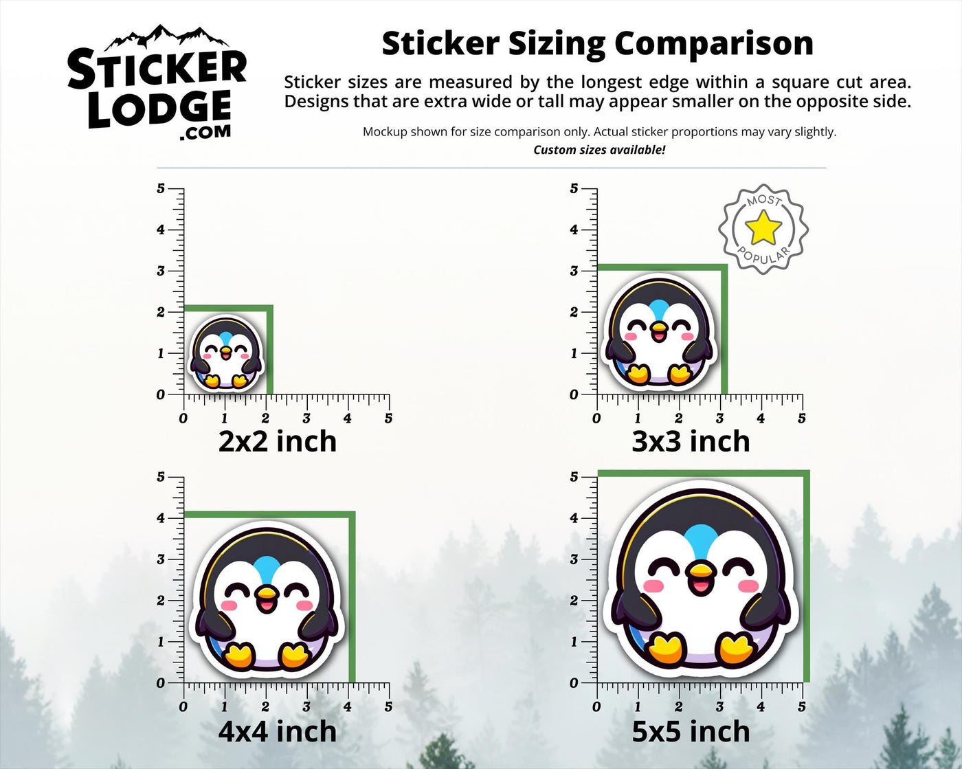 Kawaii Penguin Vinyl Sticker