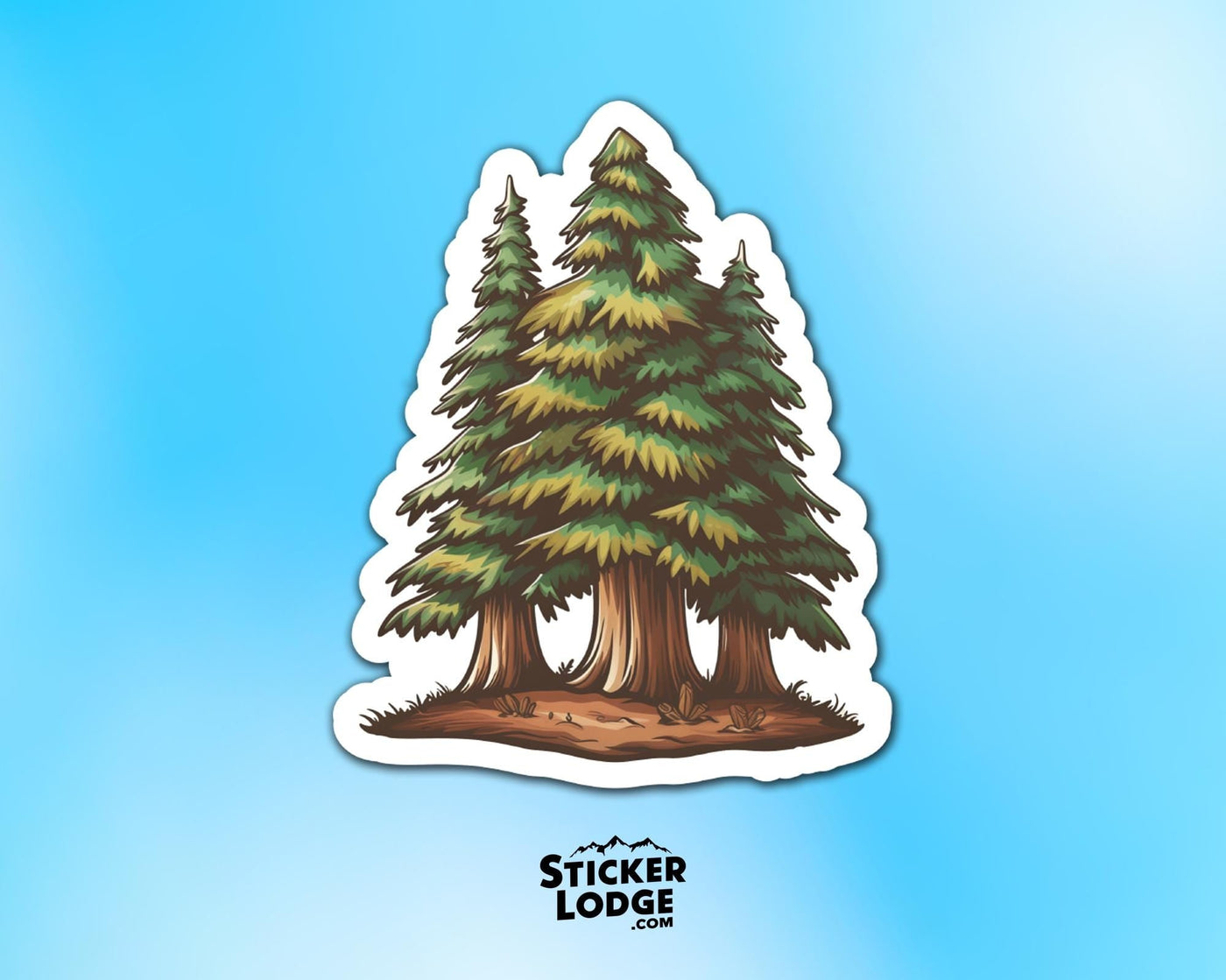 Redwood Evergreen Forest Vinyl Sticker