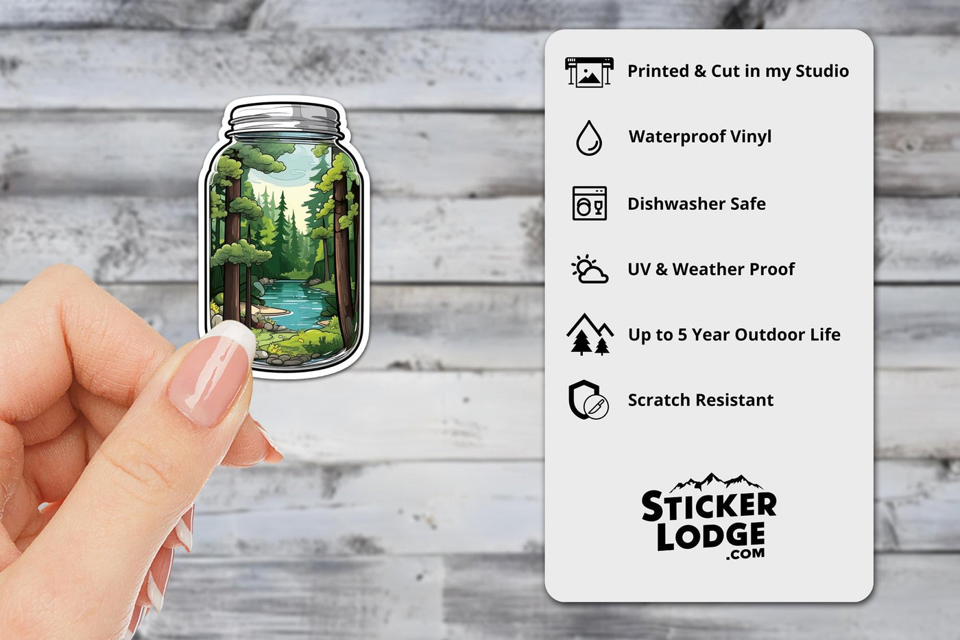 Nature in a Jar Vinyl Sticker