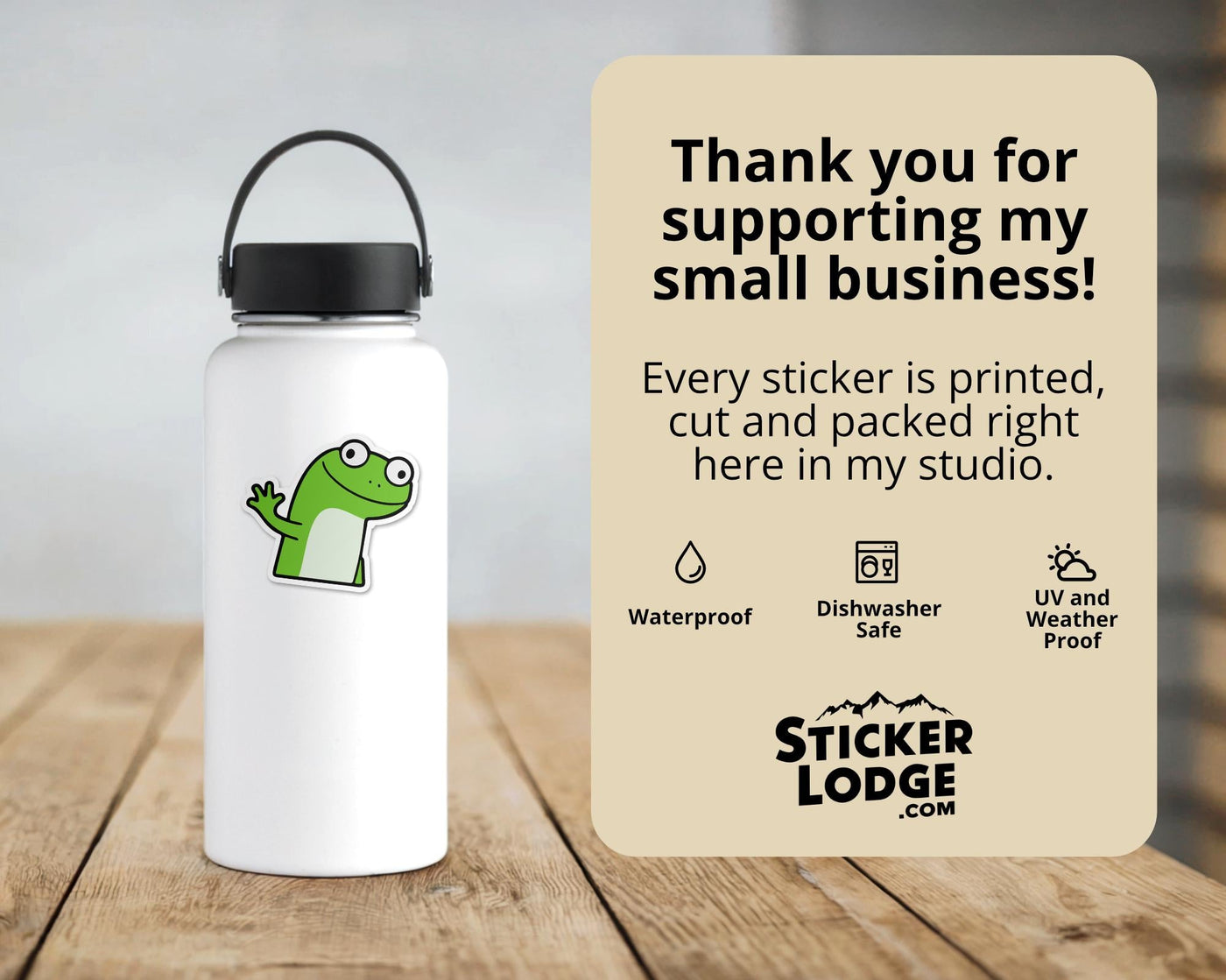 Lizard Meme Vinyl Sticker