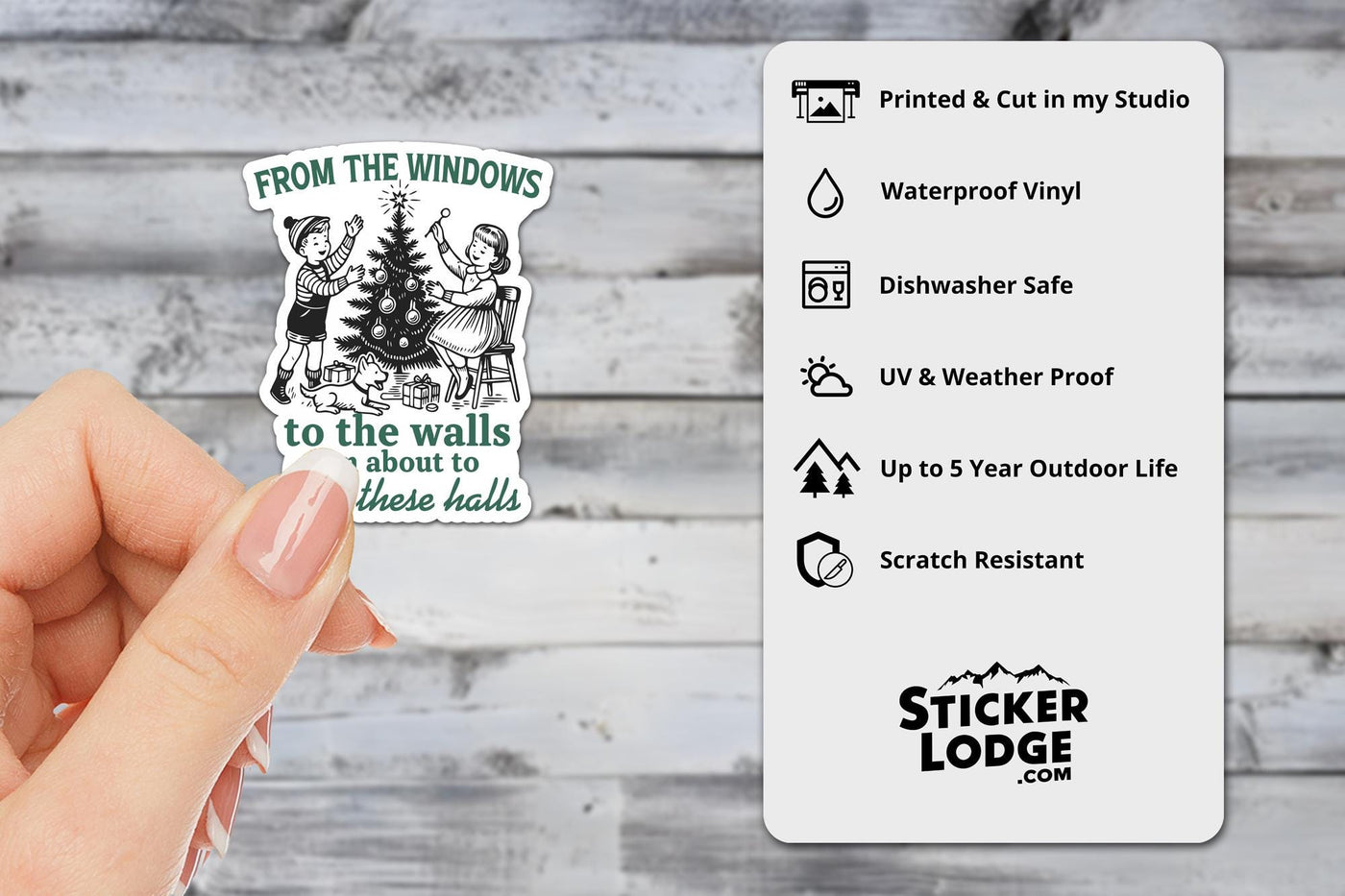 Deck The Halls Vinyl Sticker