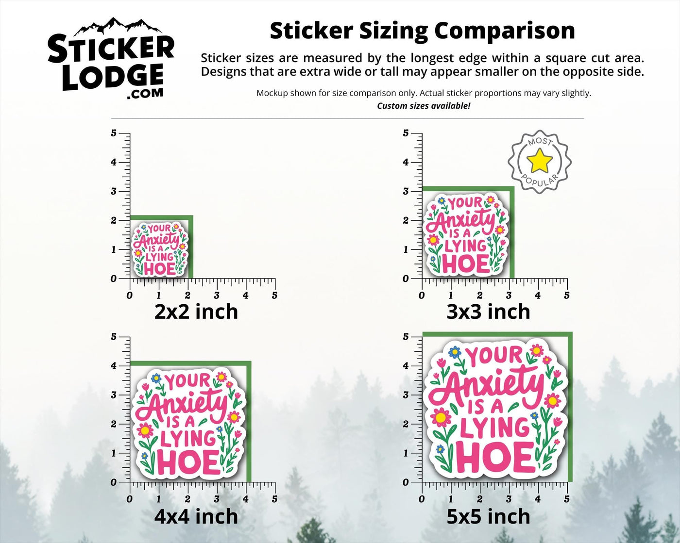Your Anxiety Is A Lying Hoe Vinyl Sticker