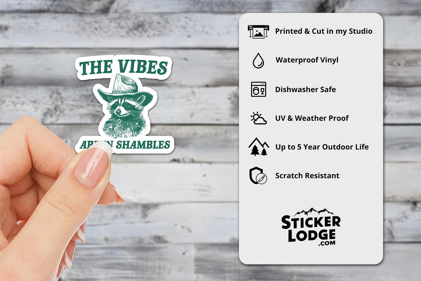 The Vibes Are in Shambles Vinyl Sticker