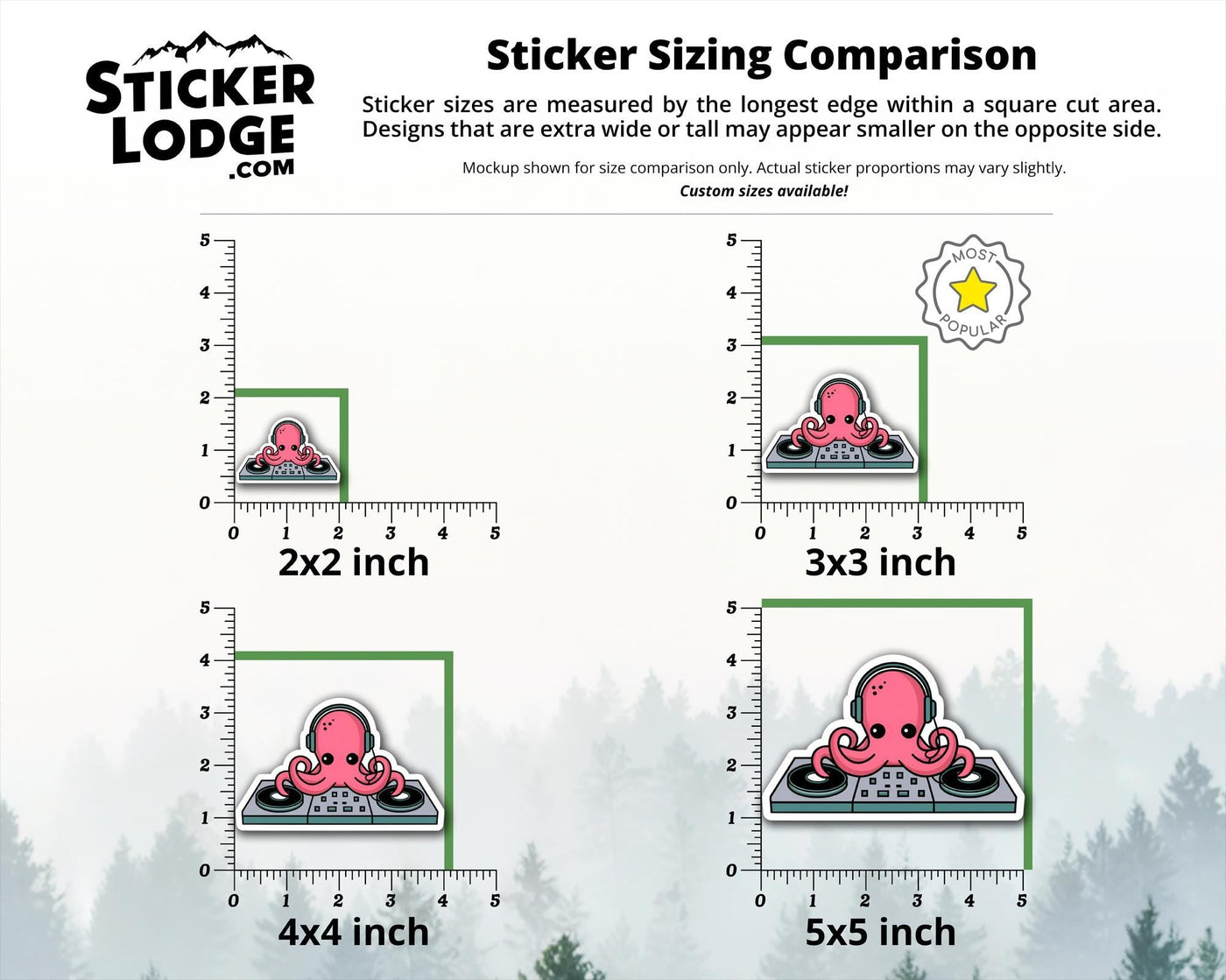 DJ Octopus Vinyl Sticker