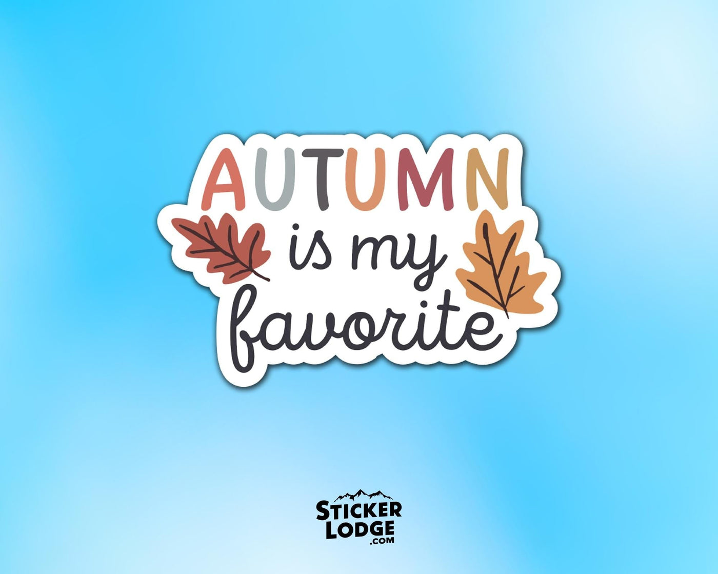 Autumn is my Favorite Vinyl Sticker: Waterproof Fall Decal