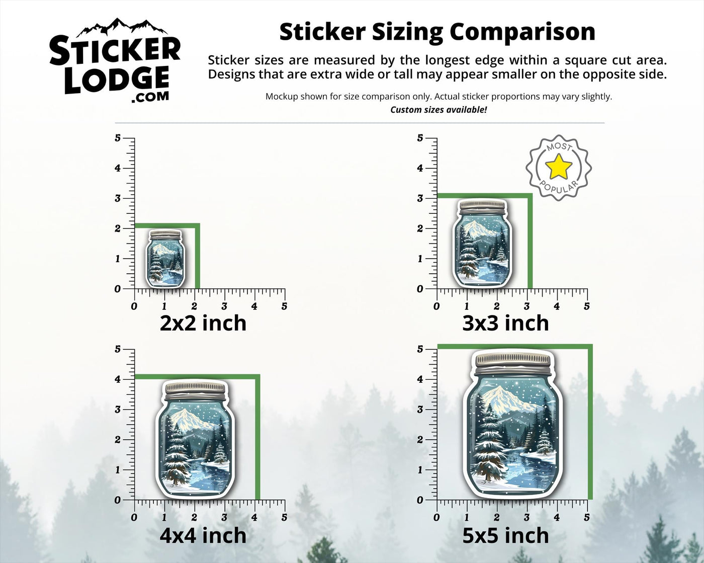 Winter Wonderland in a Jar Vinyl Sticker