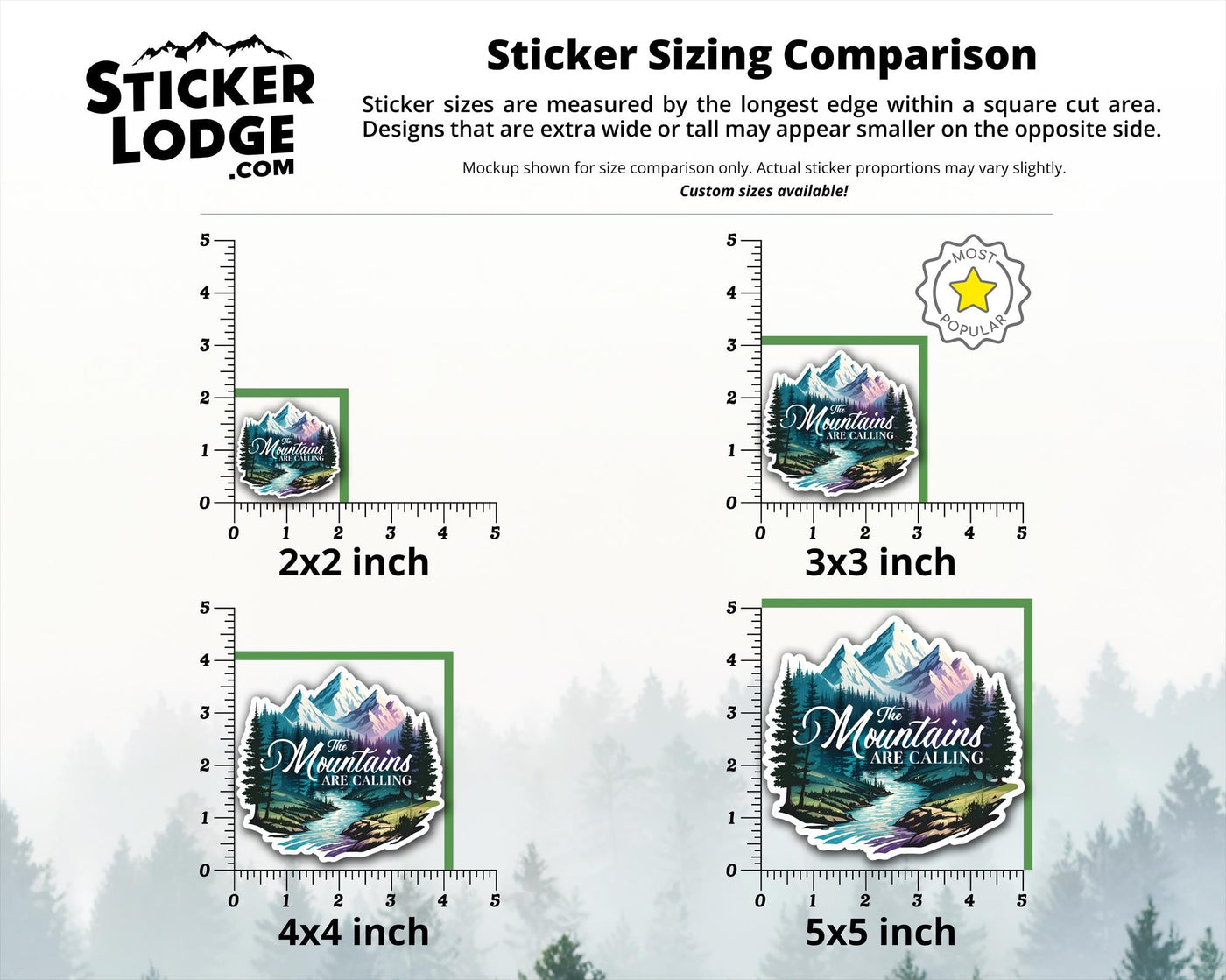 The Mountains are Calling Vinyl Sticker