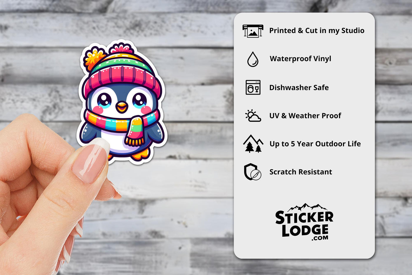 Kawaii Penguin Vinyl Sticker