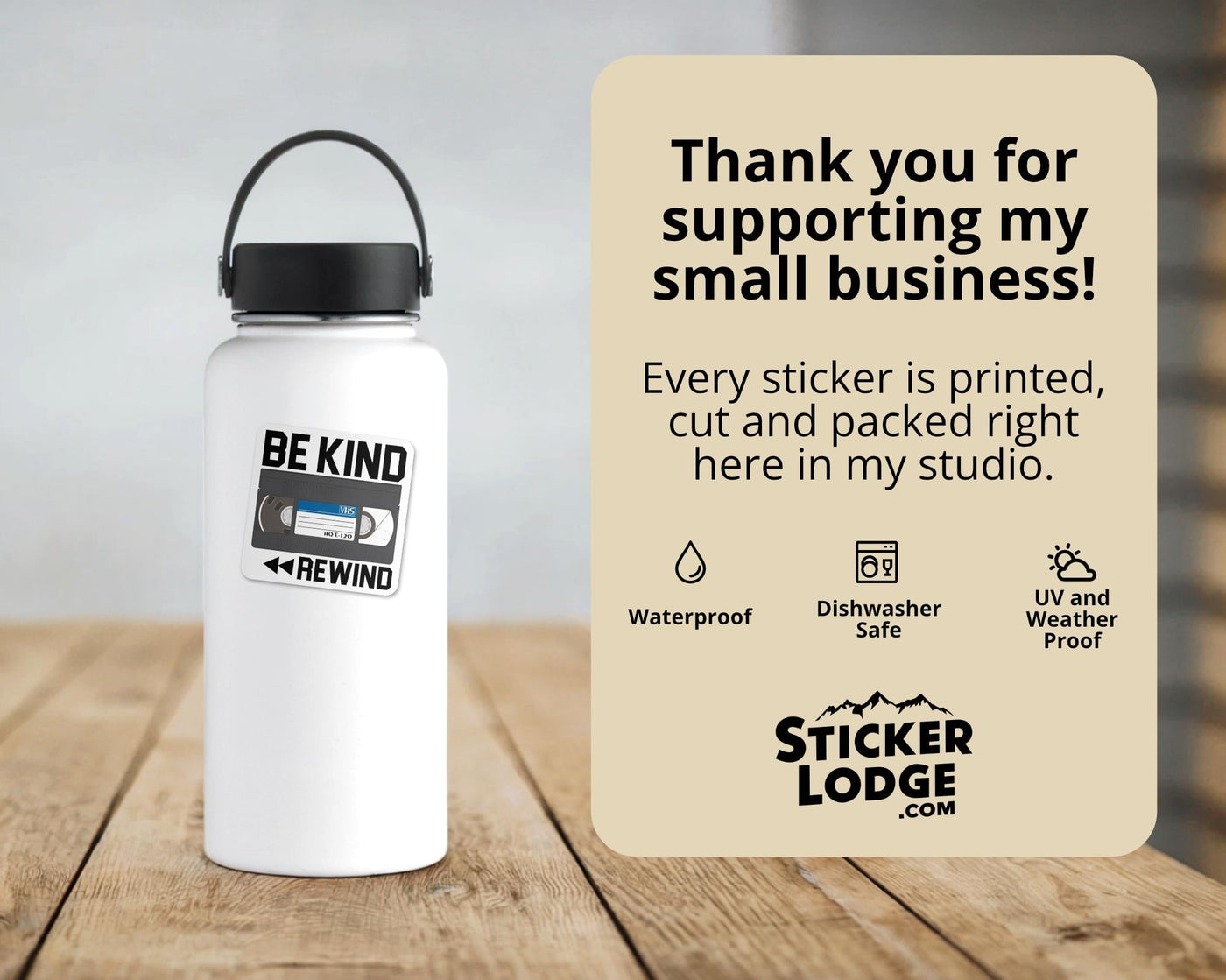 Be Kind Rewind Vinyl Sticker