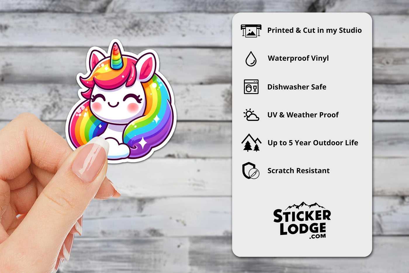Rainbow Unicorn Vinyl Sticker