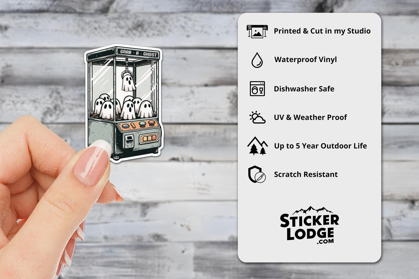 Grab a Ghost Vinyl Sticker