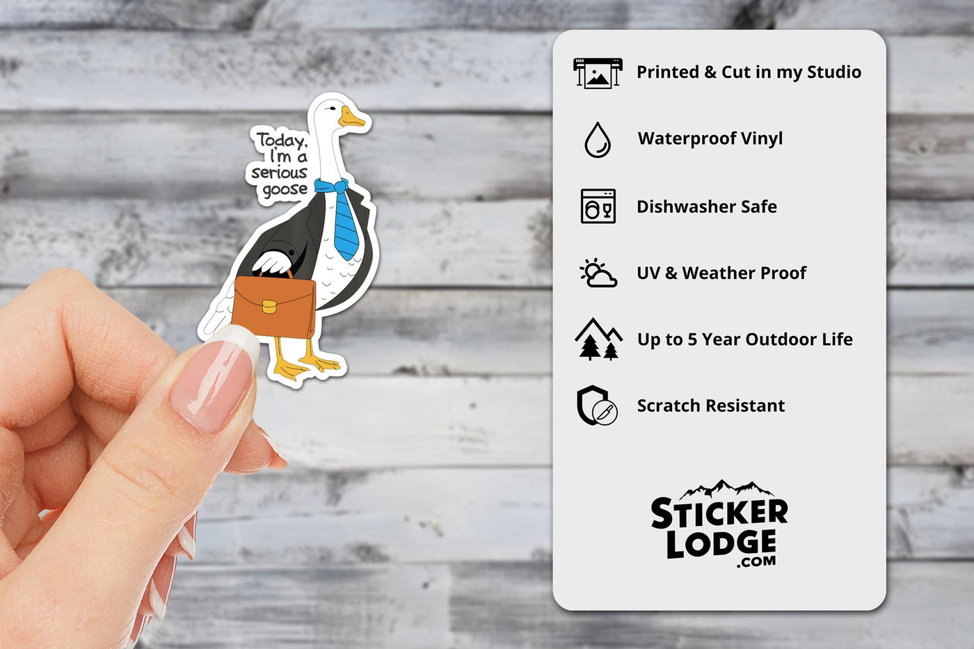 Today I'm a Serious Goose Vinyl Sticker