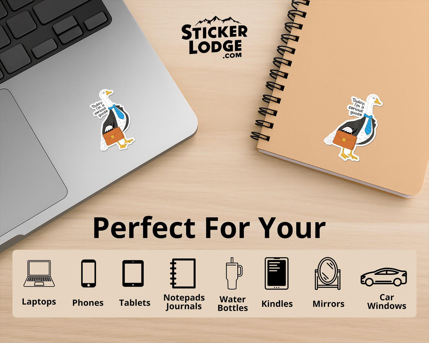 Today I'm a Serious Goose Vinyl Sticker