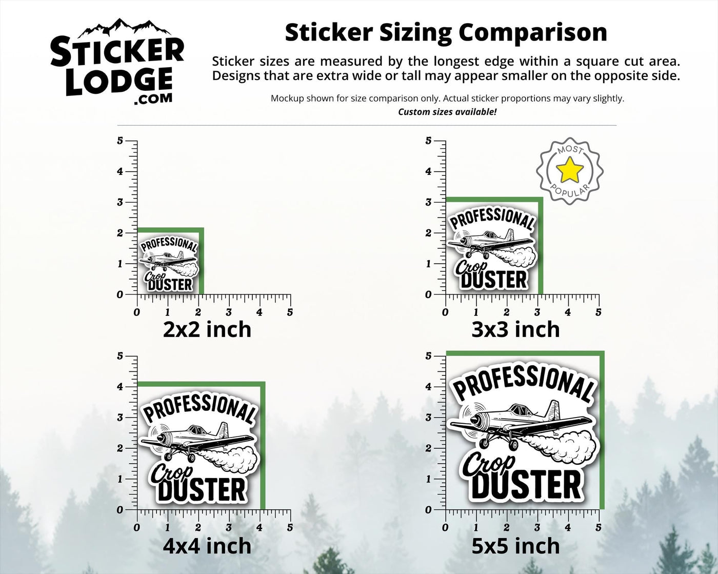 Professional Crop Duster Vinyl Sticker