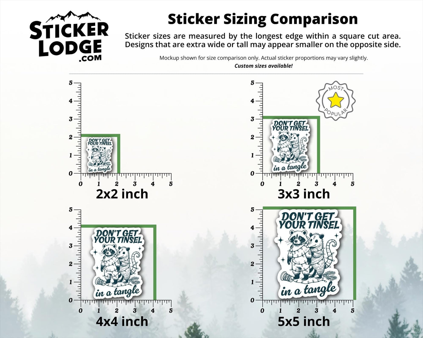 Don't Get Your Tinsel In A Tangle Vinyl Sticker