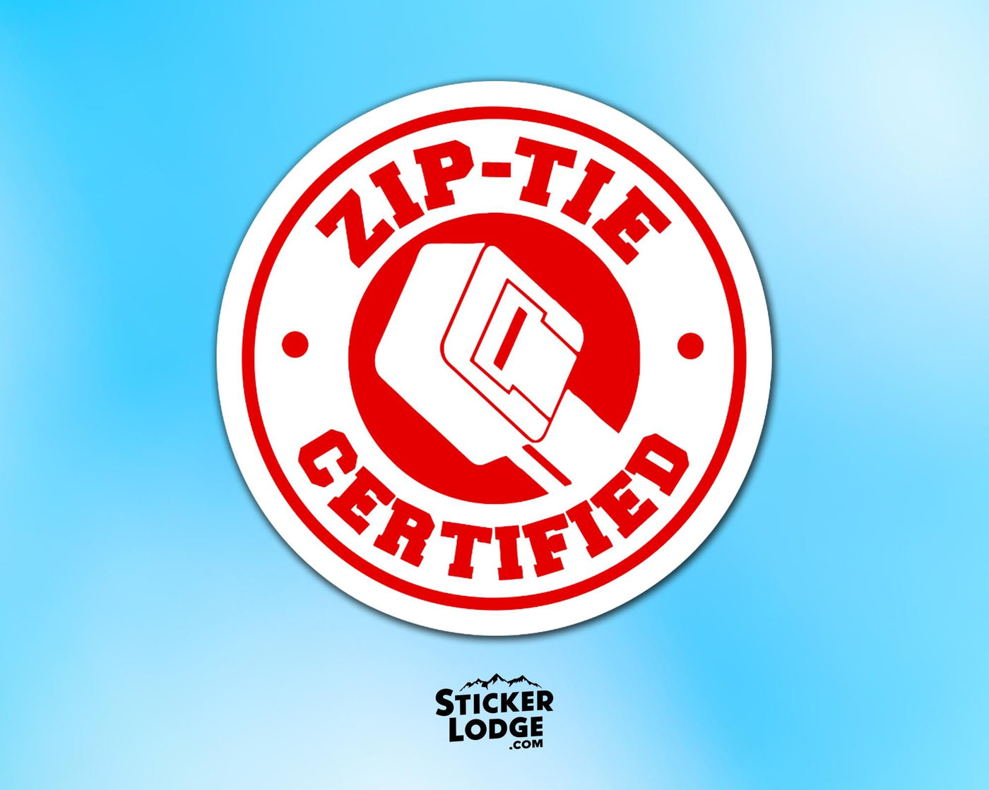 Zip Tie Certified Vinyl Sticker