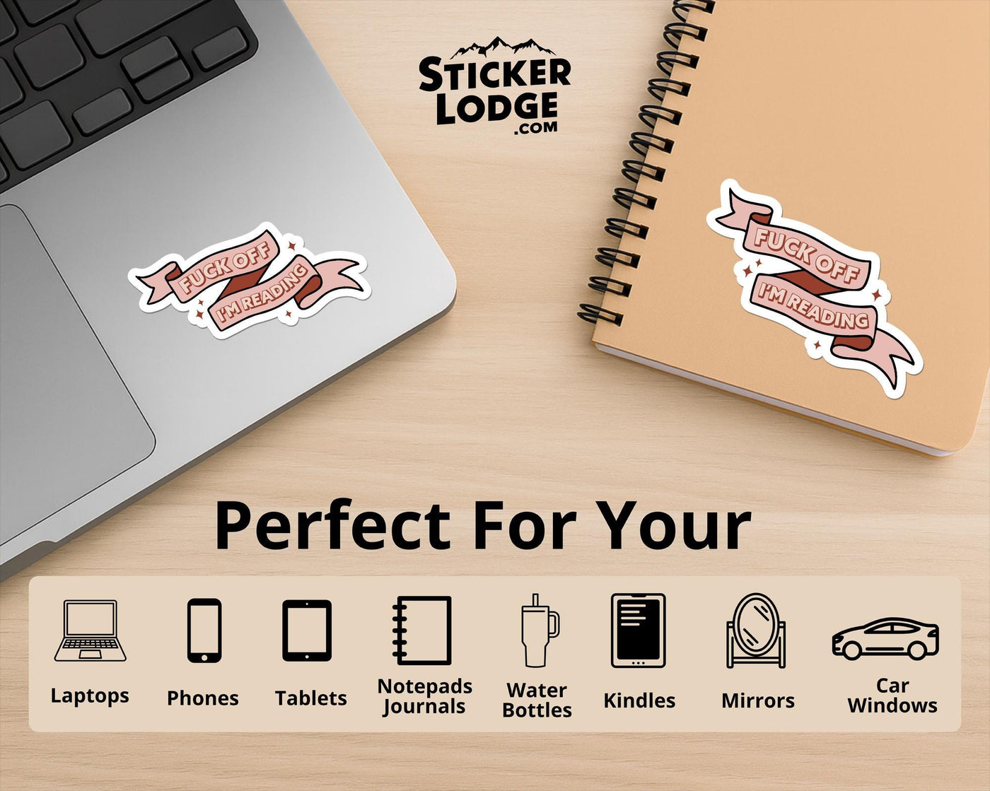 Fuck Off I’m Reading Vinyl Sticker