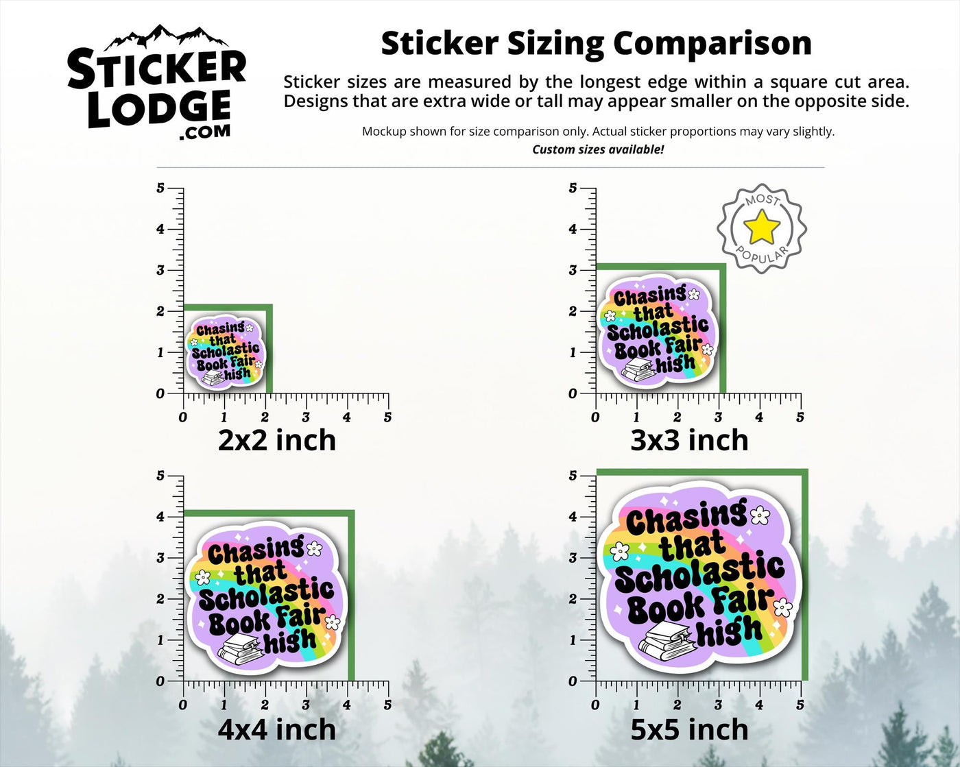 Chasing That Scholastic Book Fair High Vinyl Sticker