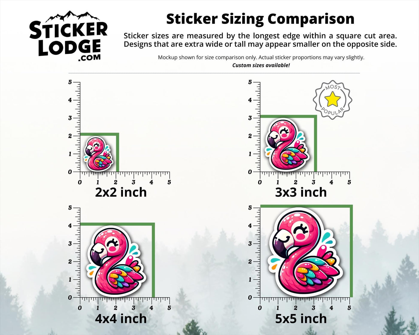 Kawaii Flamingo Vinyl Sticker