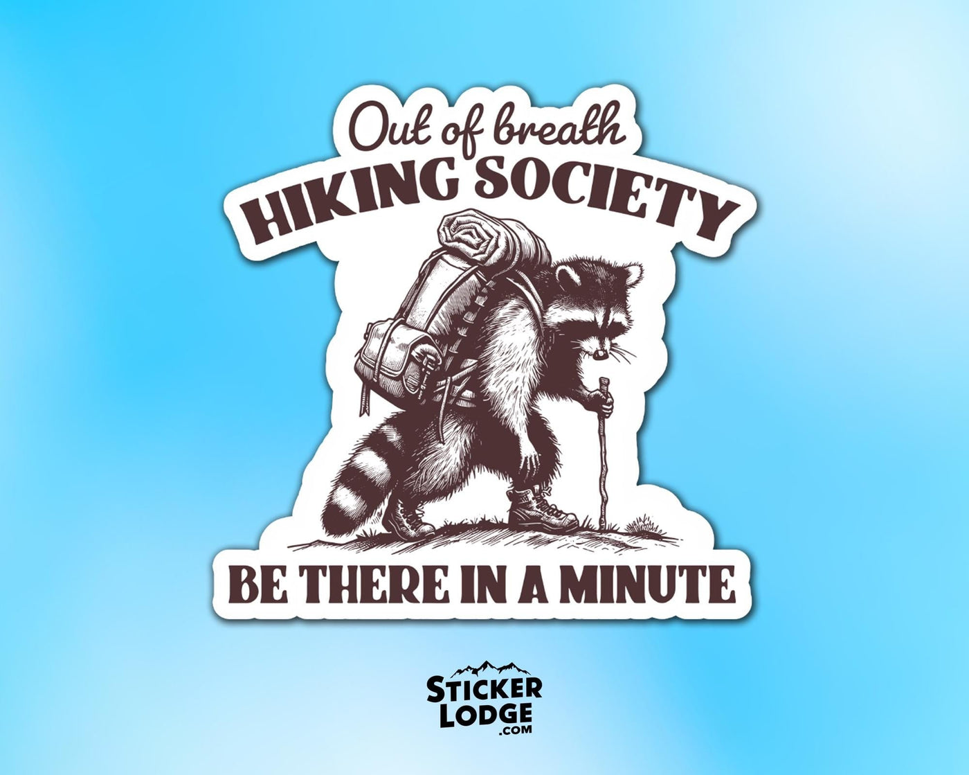 Out of Breath Hiking Society Vinyl Sticker