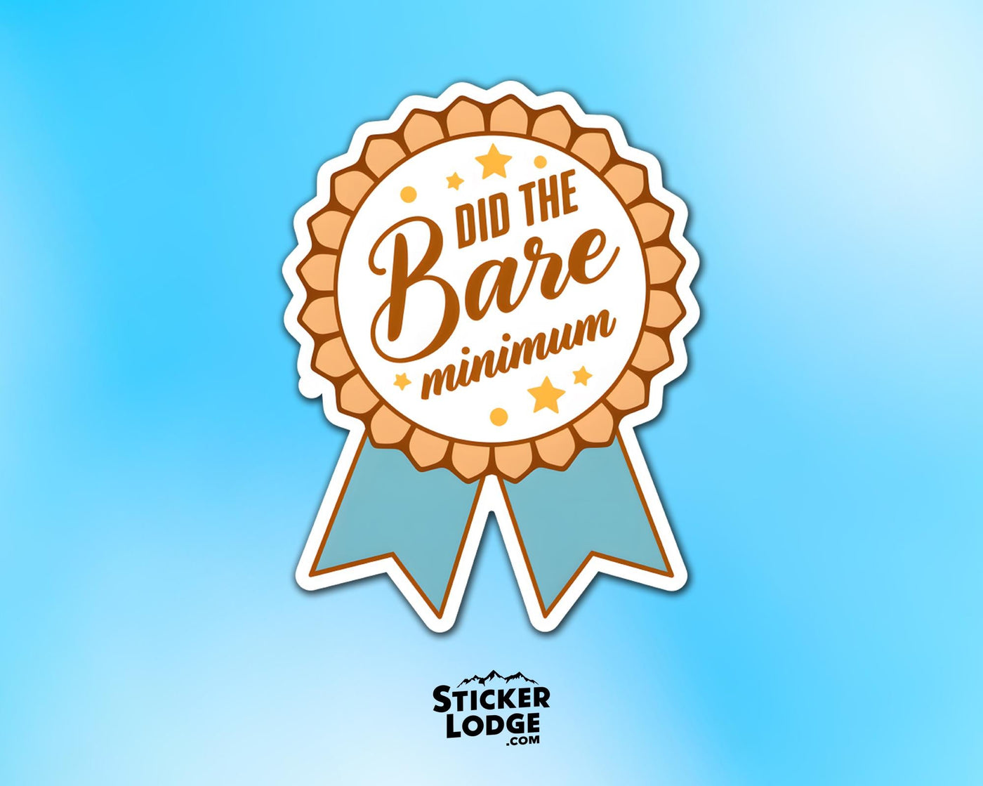 Did the Bare Minimum Award Vinyl Sticker