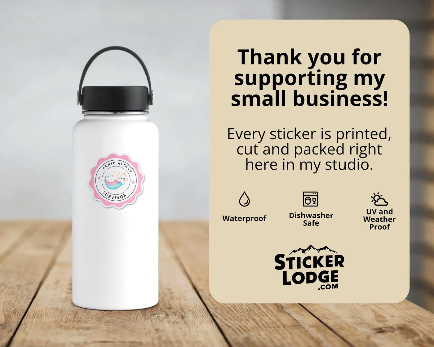 Panic Attack Survivor Vinyl Sticker